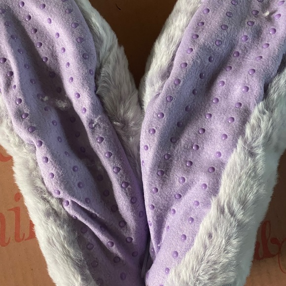 NWT Lavender Slippers with Grippers. Very soft Sherpa inside. - Picture 2 of 4